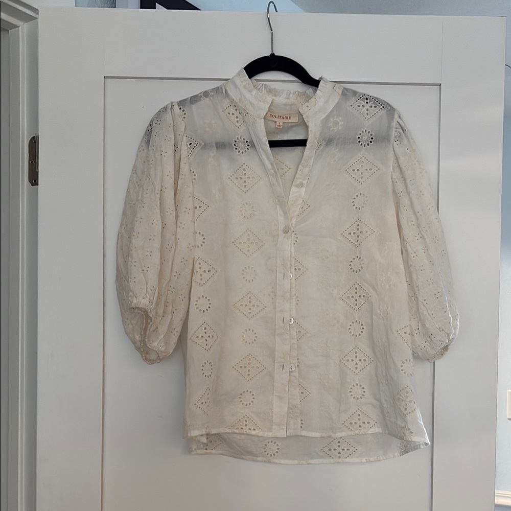 Solitaire Cream Lace Blouse